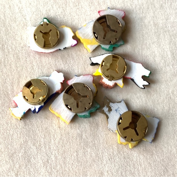 Vintage Figural Button Covers Lot of 6 Angels Celestial Themed Art To Wear Craft - Picture 11 of 11